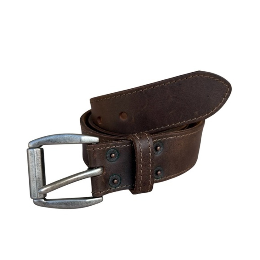 Levi's Men's Genuine Distressed Leather Heavy Roller Buckle Brown Belt M 34/36